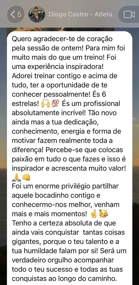 Conversa de um cliente com o André