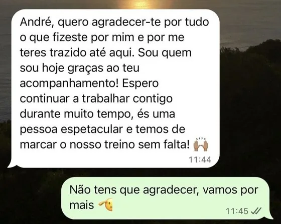 Conversa de um cliente com o André