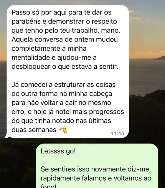 Conversa de um cliente com o André