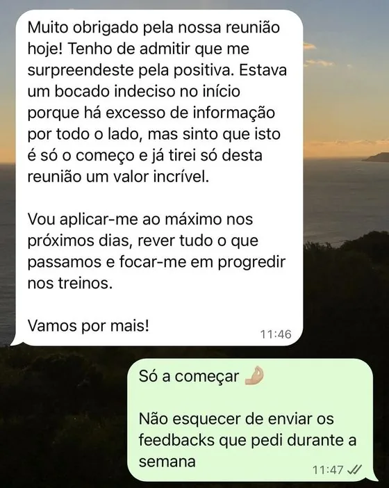 Conversa de um cliente com o André