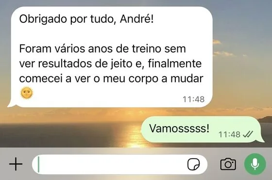 Conversa de um cliente com o André