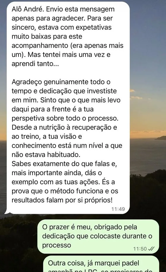 Conversa de um cliente com o André