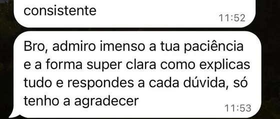 Conversa de um cliente com o André