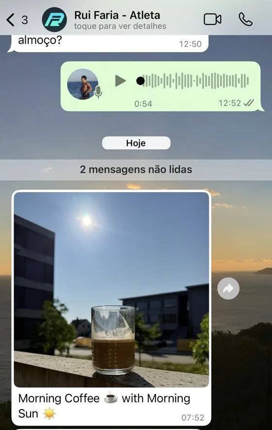 Conversa de um cliente com o André