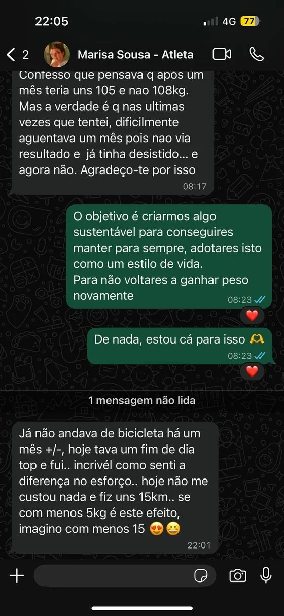 Conversa de um cliente com o André
