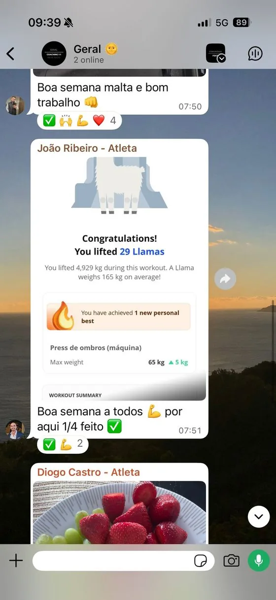 Conversa de um cliente com o André