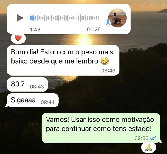Conversa de um cliente com o André