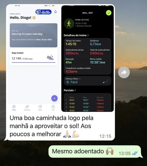 Conversa de um cliente com o André