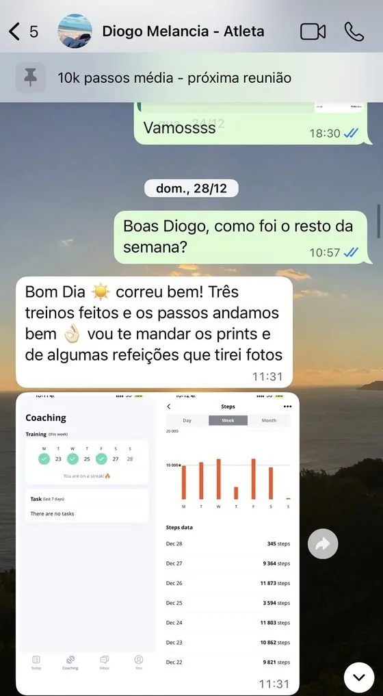 Conversa de um cliente com o André