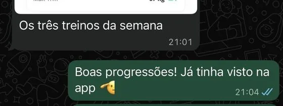 Conversa de um cliente com o André