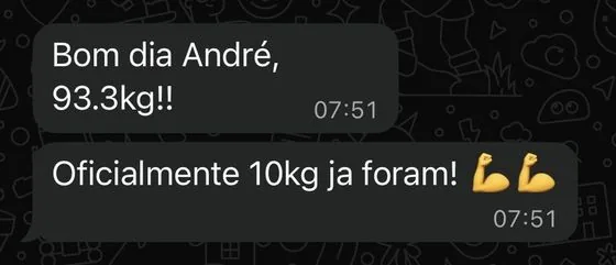 Conversa de um cliente com o André