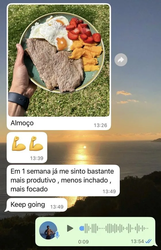 Conversa de um cliente com o André