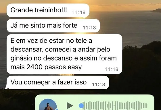 Conversa de um cliente com o André
