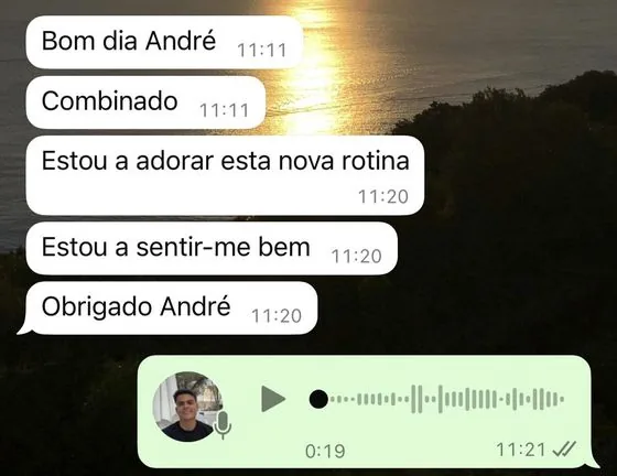 Conversa de um cliente com o André