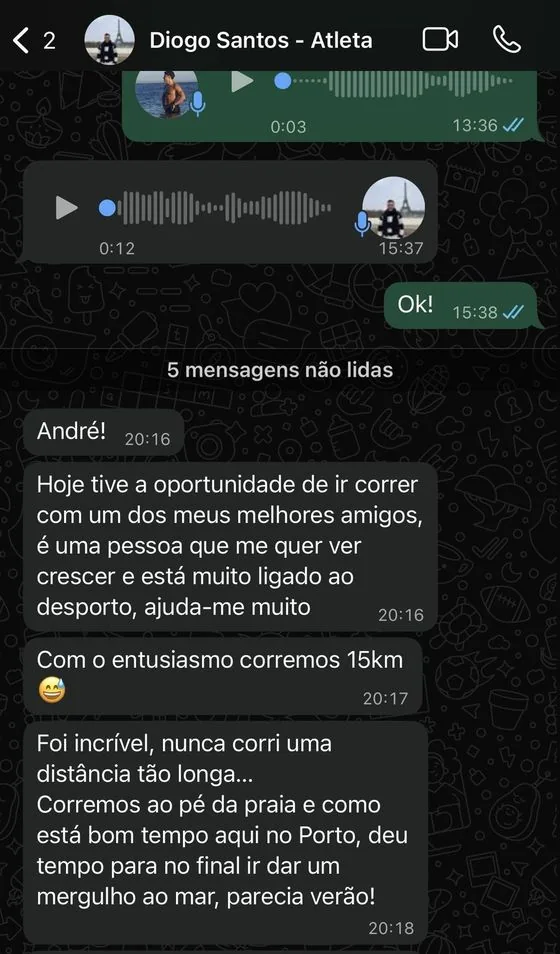 Conversa de um cliente com o André