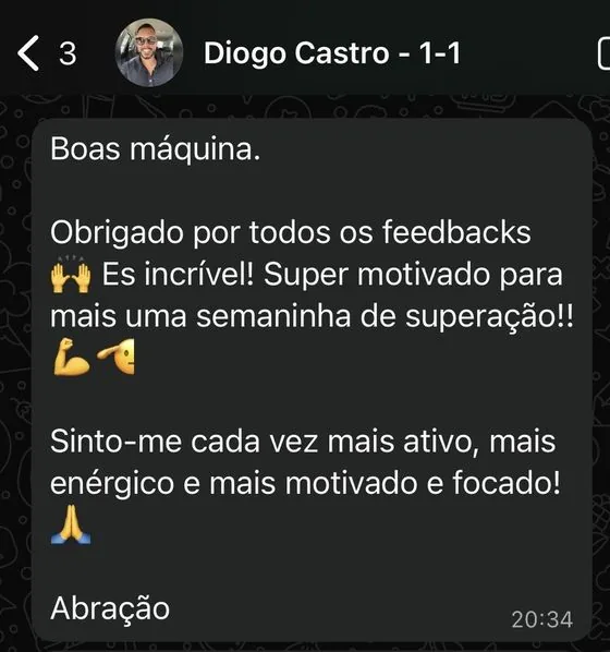 Conversa de um cliente com o André
