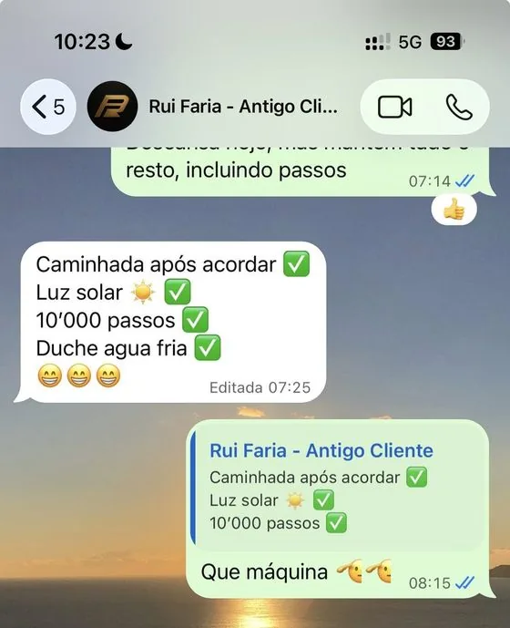 Conversa de um cliente com o André